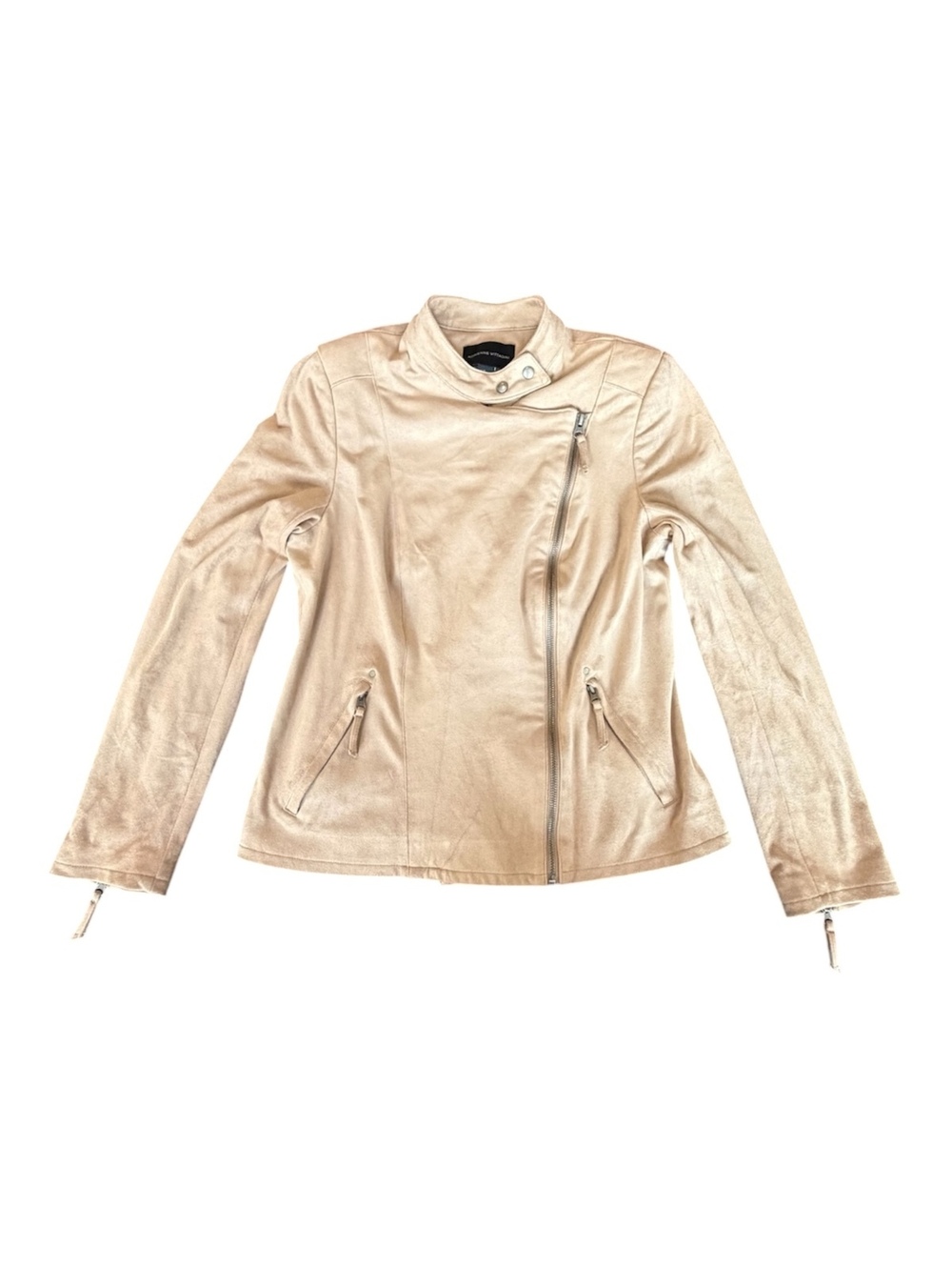Adrienne Vittadini Vegan Suede Moto Jacket - Size M
